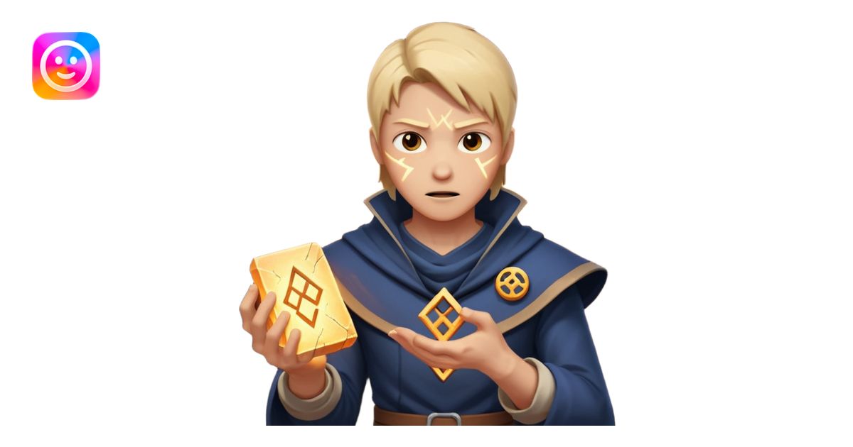 A character slamming a glowing rune tablet, cracks spreading outward ...