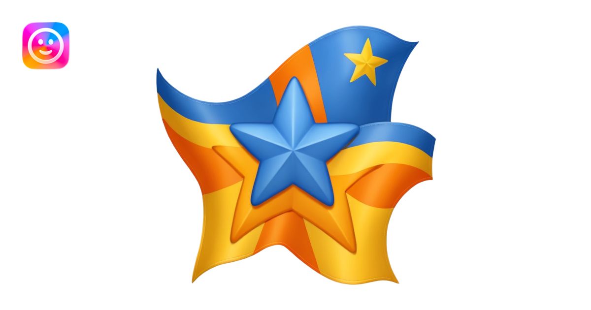 Flag Emoji, as a horizontal duo color, blue on top, orange on the ...