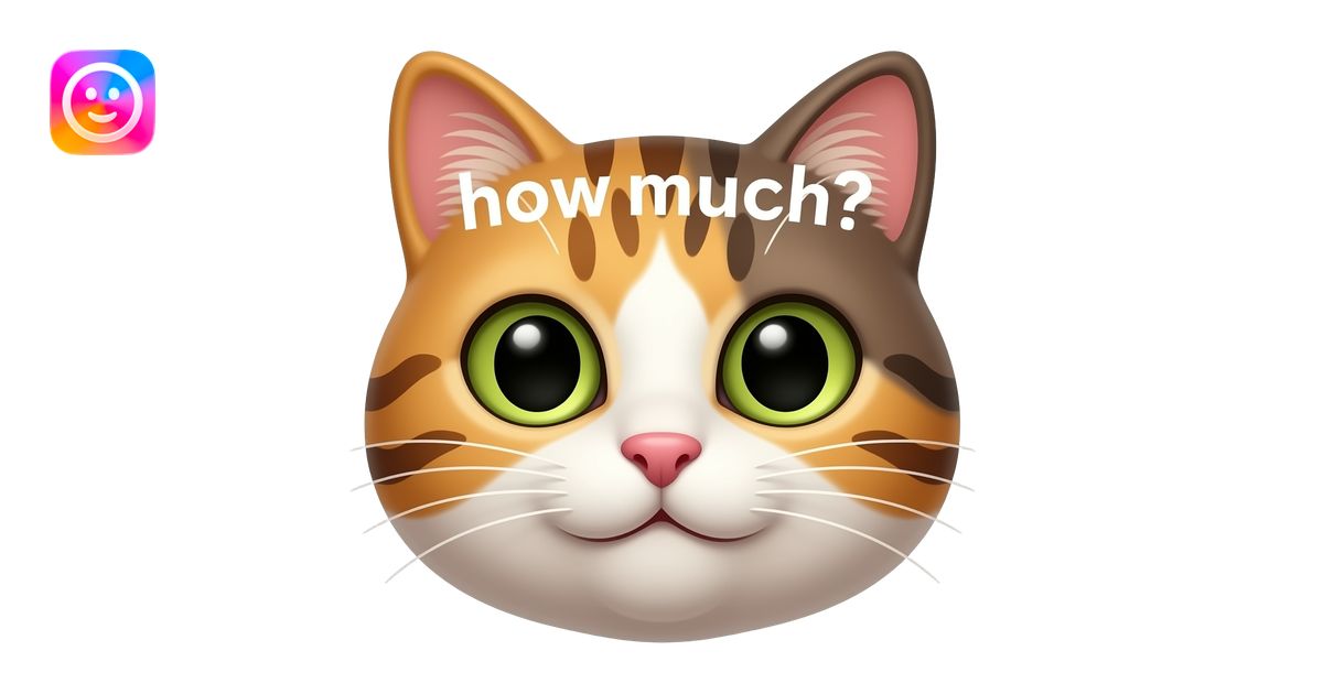 Emoji Cara de gato guaoi con la palabra cuanto es? ó how much? emoji ...