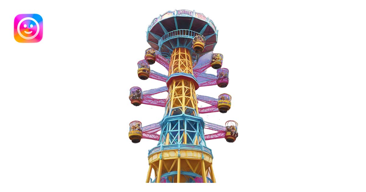 Amusement park drop tower emoji AI Emoji Generator
