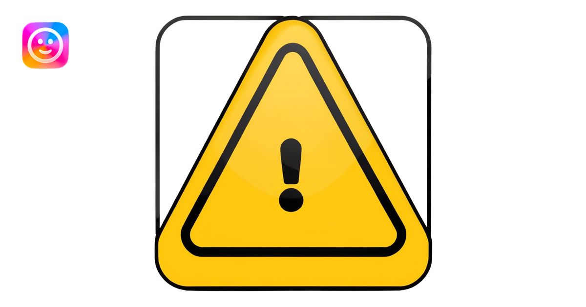 triangle warning sign with exclamation mark emoji | AI Emoji Generator