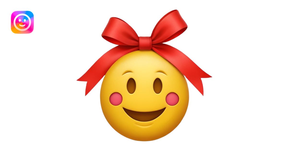 Smiley face emoji with ribbon emoji | AI Emoji Generator