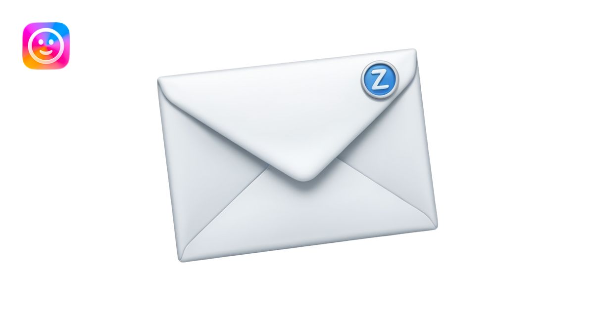 Letter with stamp on it emoji | AI Emoji Generator