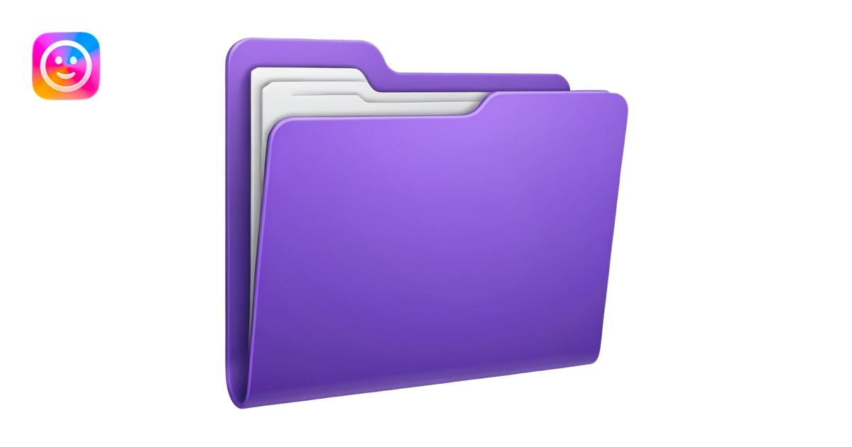 purple empty open folder emoji | AI Emoji Generator