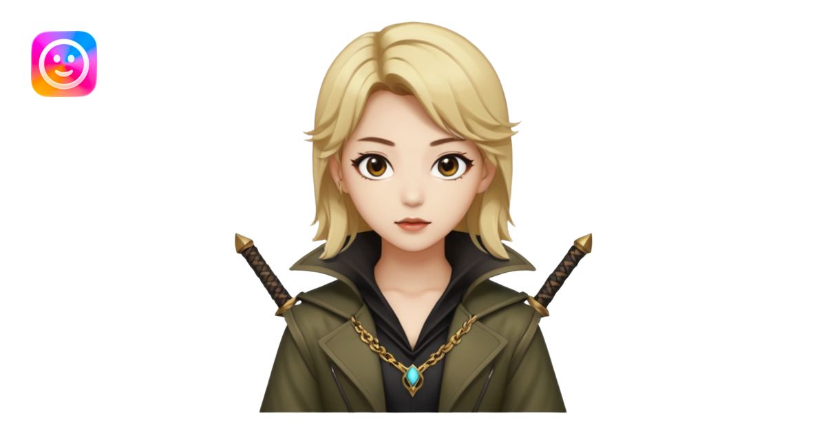 Rumi from K-pop demon hunters brown and blonde hair emoji | AI Emoji ...
