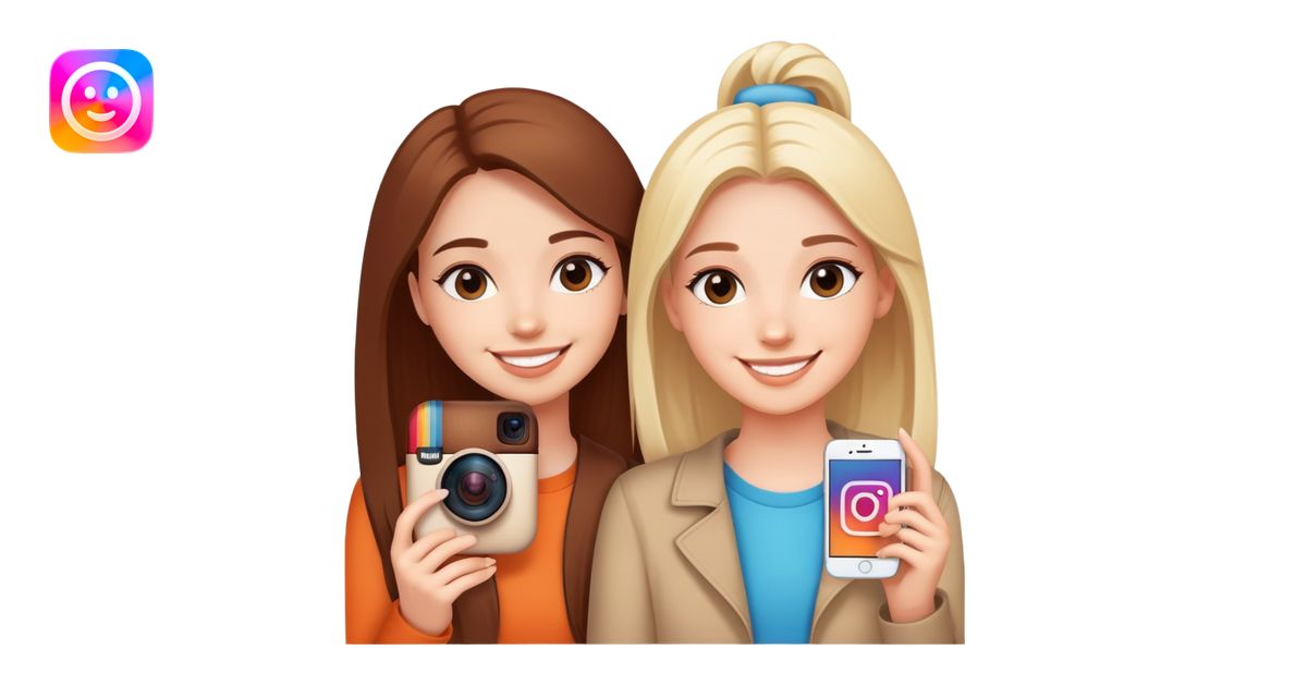 Best friends forever with Instagram logo, hashtag BFF, social media ...