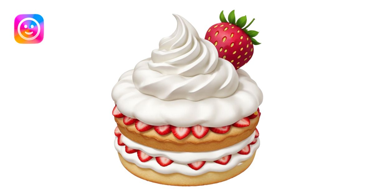 Strawberry shortcake emoji | AI Emoji Generator