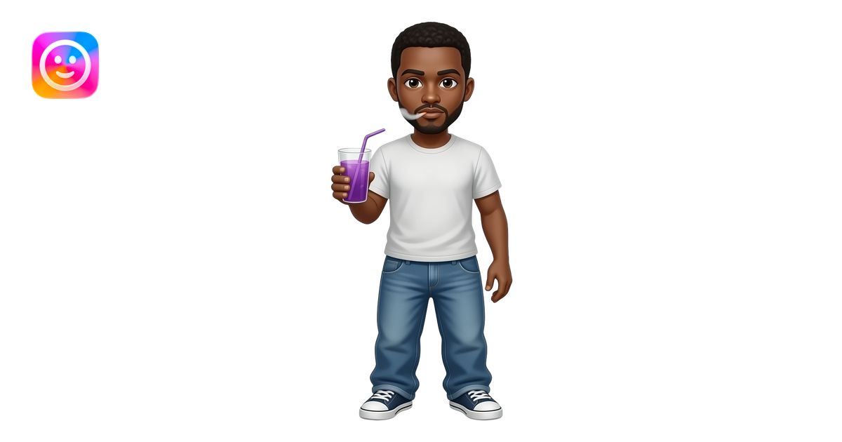 generate me an emoji with a guy with smoke coming out of his mouth with ...