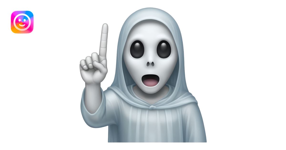 Ghost with middle finger emoji | AI Emoji Generator