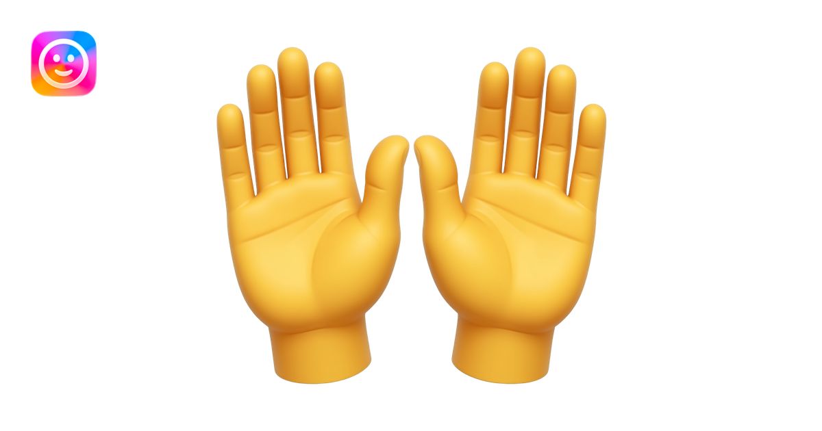 emoji yellow empty hands held out emoji | AI Emoji Generator
