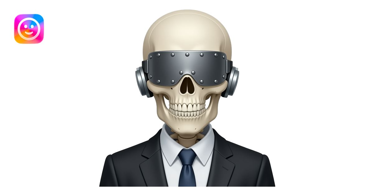 a skeletal figure wearing a suit who embodies the phrase 