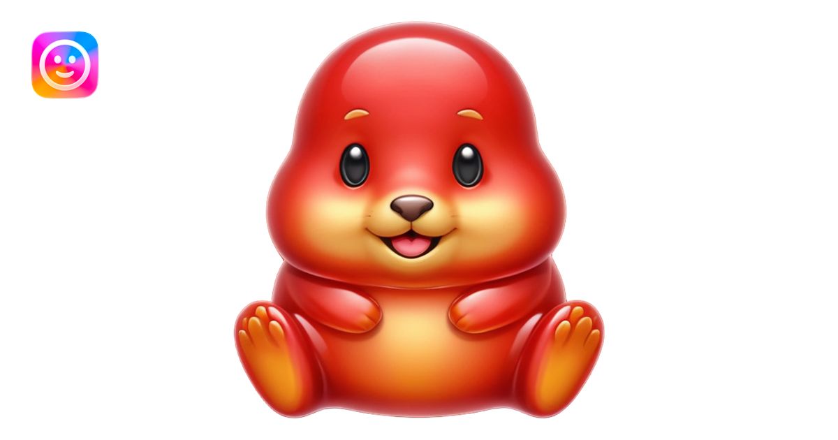 red jelly candy gopher emoji | AI Emoji Generator