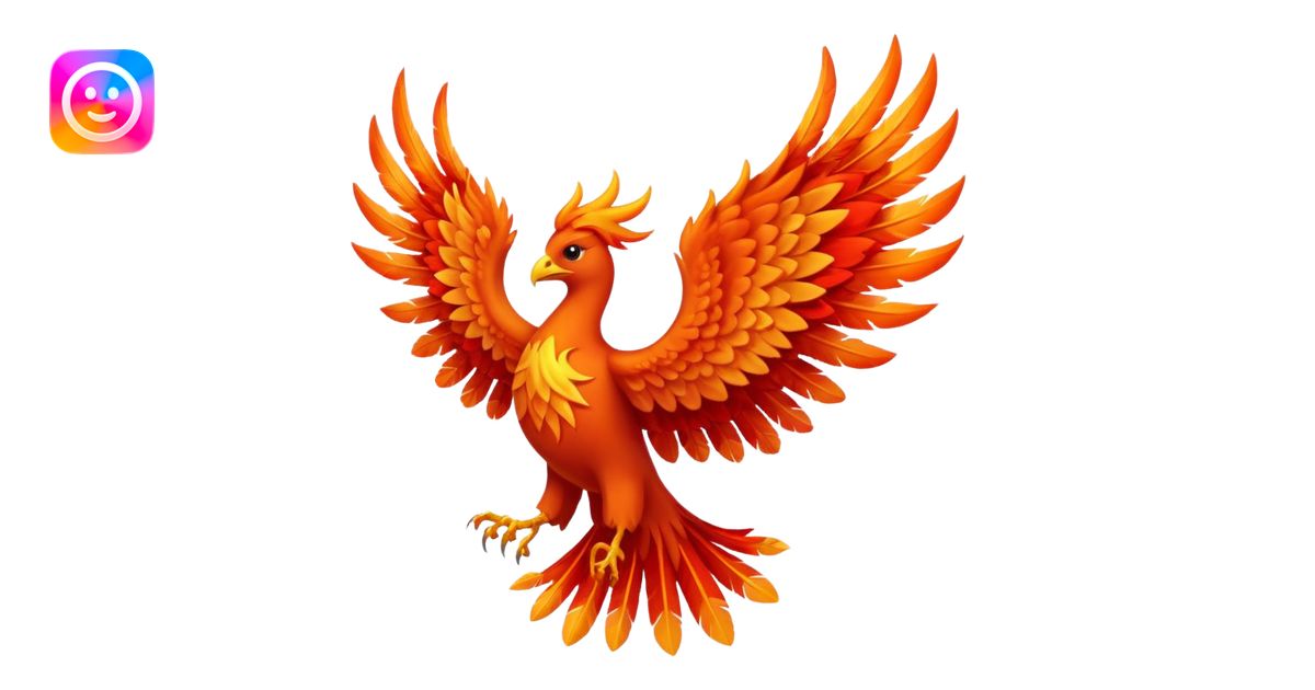 Phoenix rising emoji | AI Emoji Generator