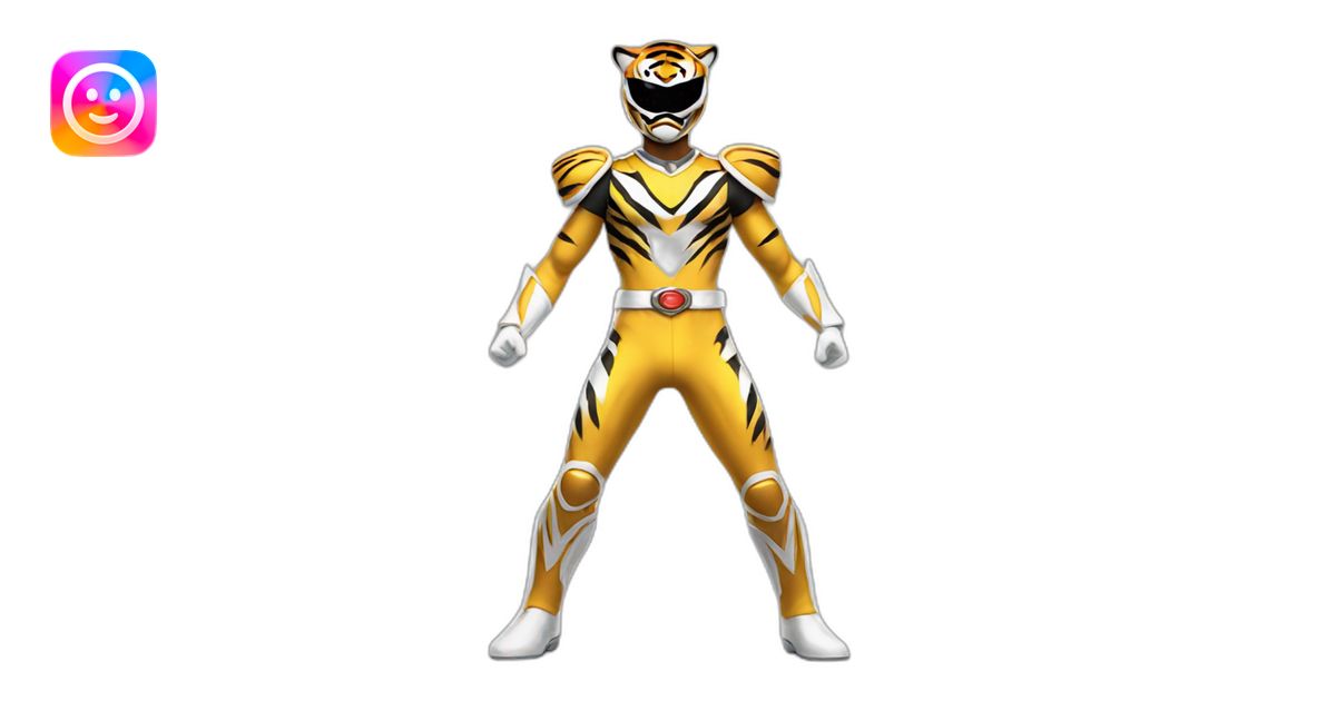 tiger Power ranger full body emoji | AI Emoji Generator
