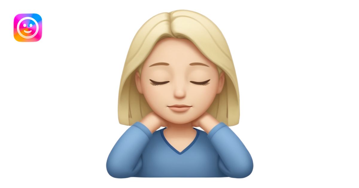 The human face with close eyes and bleh😌 emoji | AI Emoji Generator