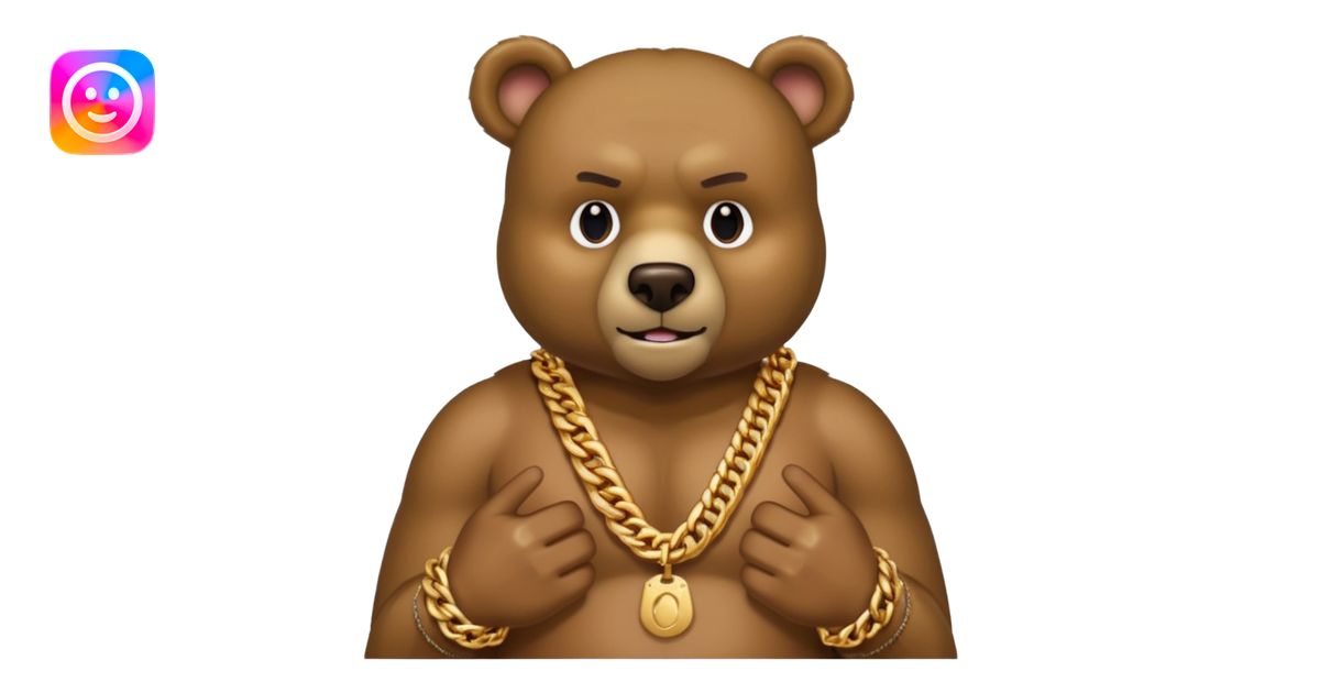 kanye west bear swears profusely emoji | AI Emoji Generator