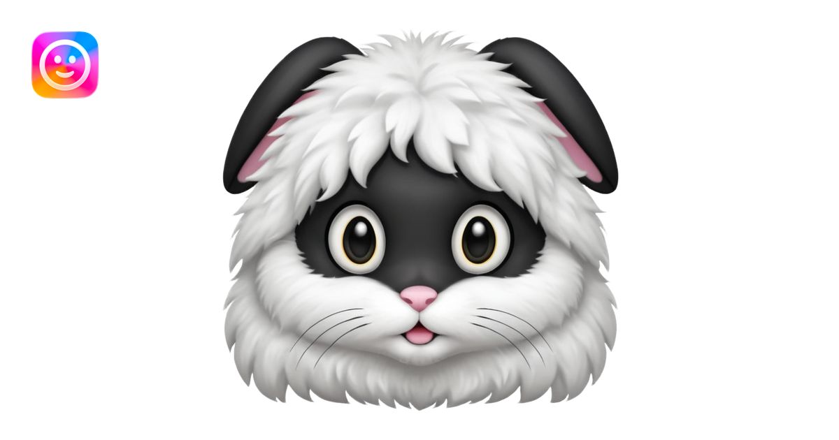 Mặt thỏ đen emoji | AI Emoji Generator