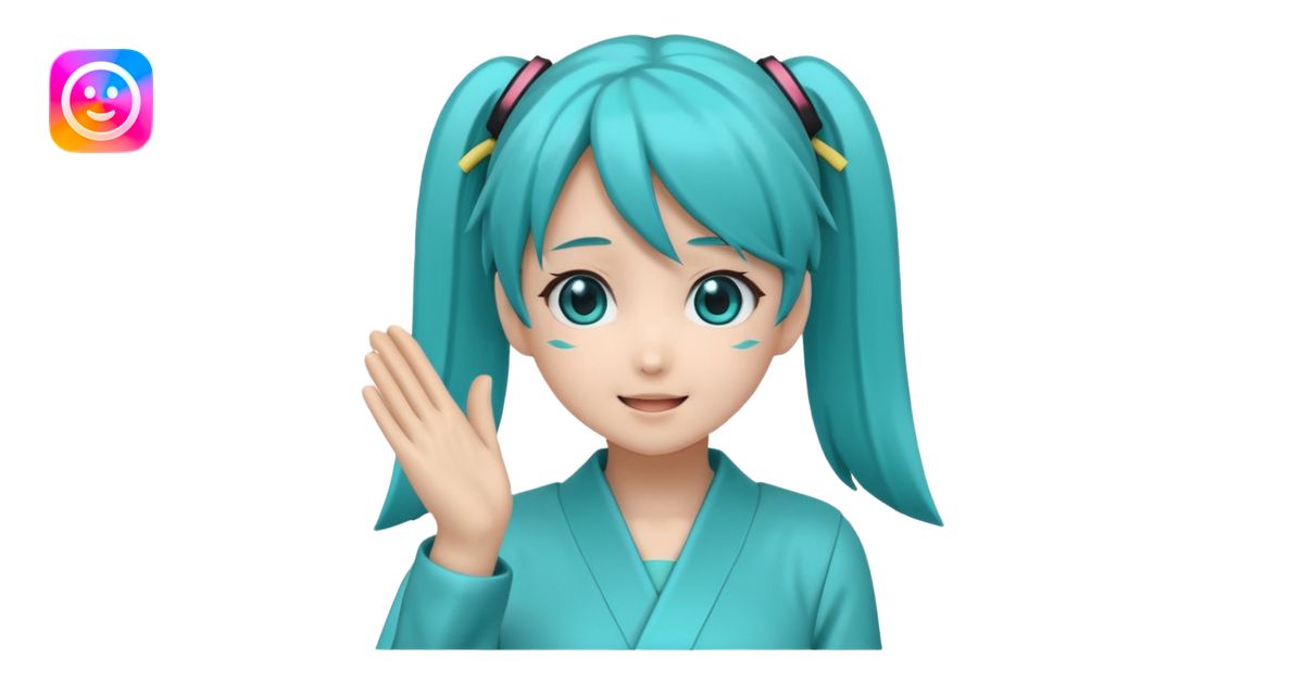 Hatsune Miku Clapping emoji | AI Emoji Generator