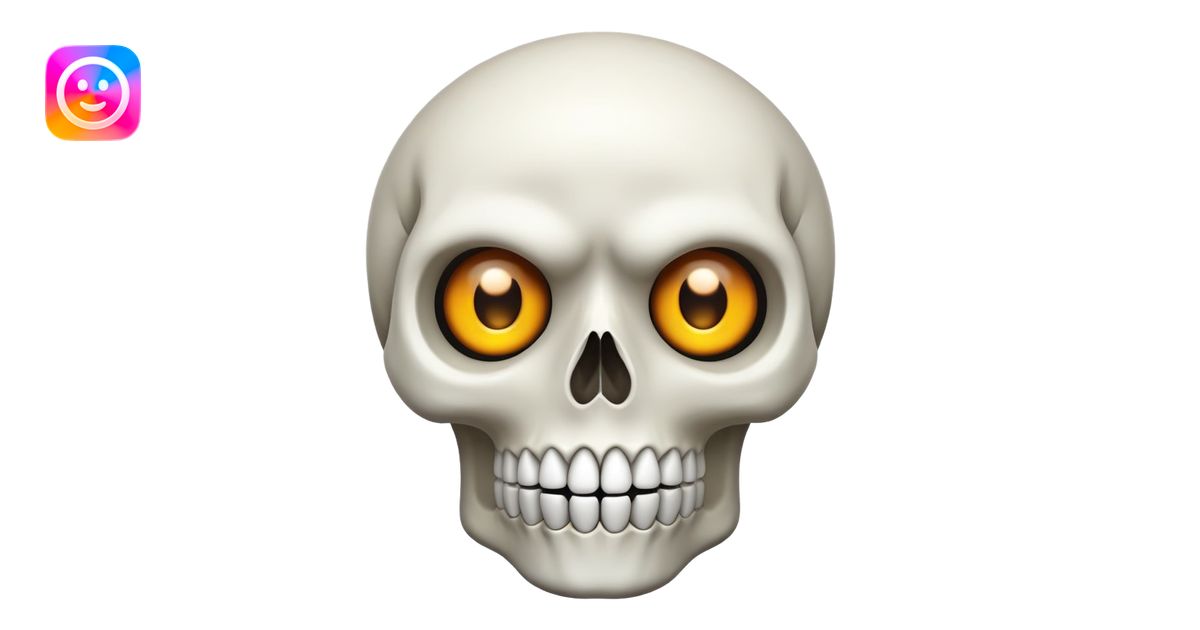 Skull face with bulging eyes emoji | AI Emoji Generator