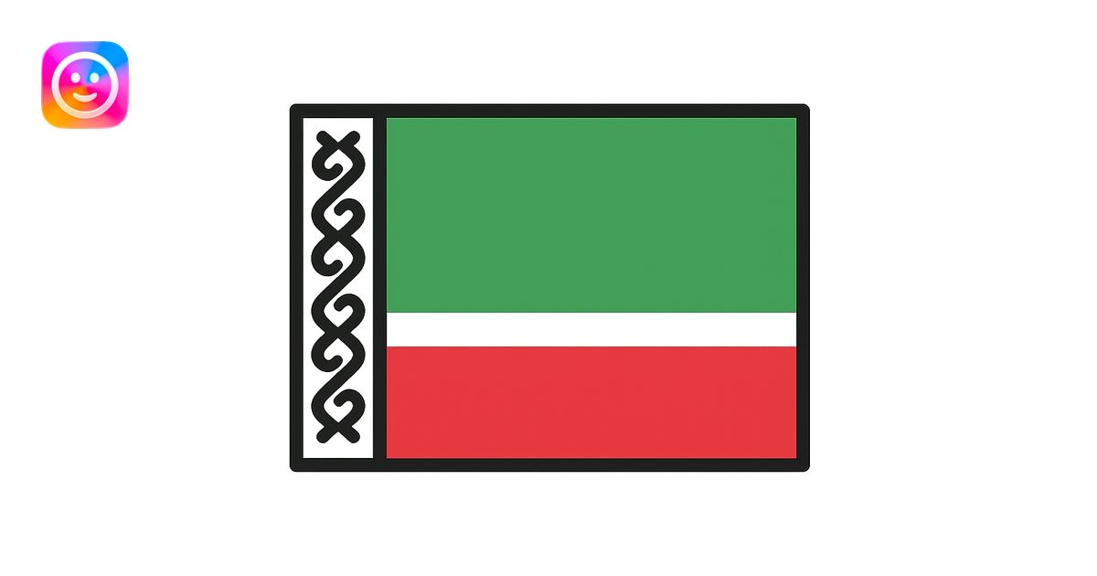 flag of Chechnya, horizontal tricolor with green, white, and red ...