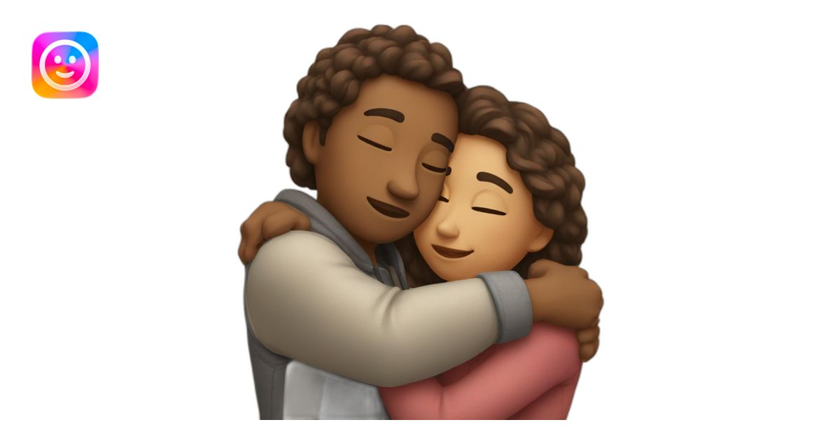 Warm loving hug emoji | AI Emoji Generator