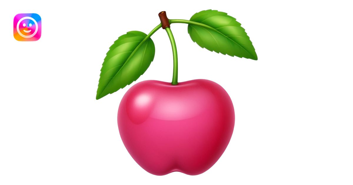 Light Pink cherries emoji | AI Emoji Generator
