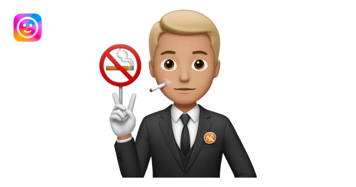 no smoking sign with a man emoji | AI Emoji Generator