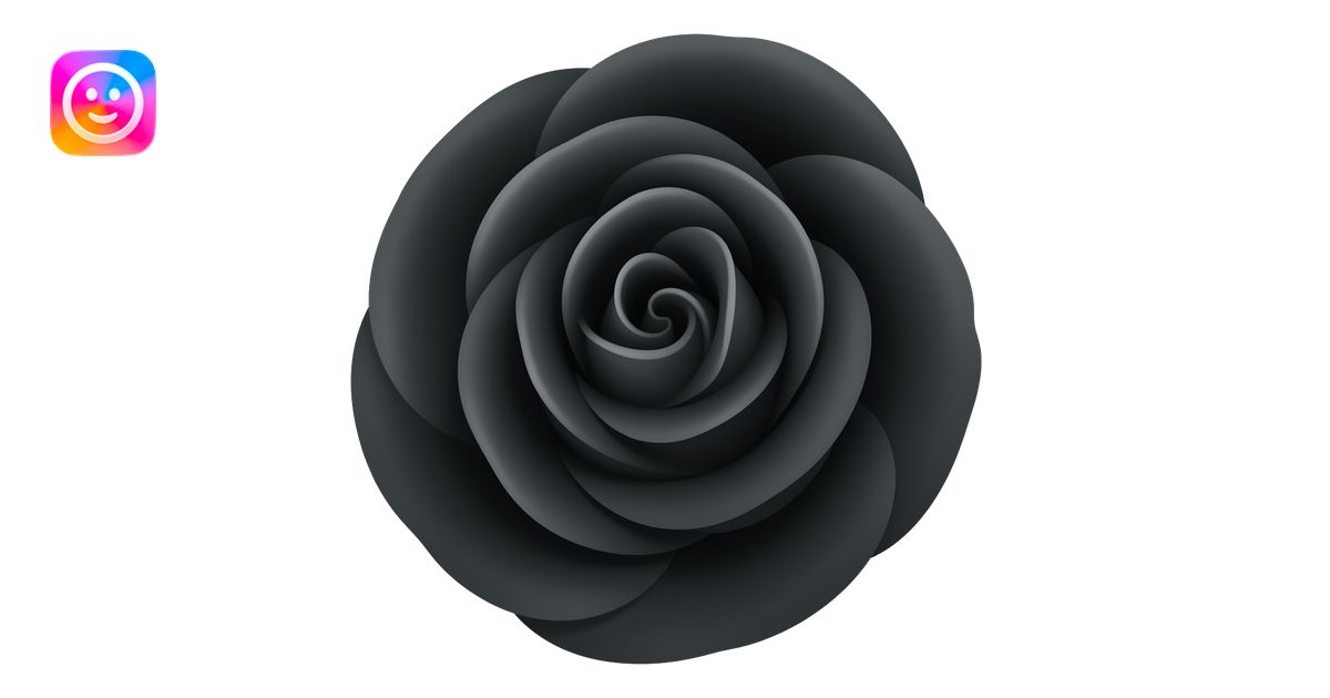 rose abyssal c'est une rose noir mais en émoji emoji | AI Emoji Generator
