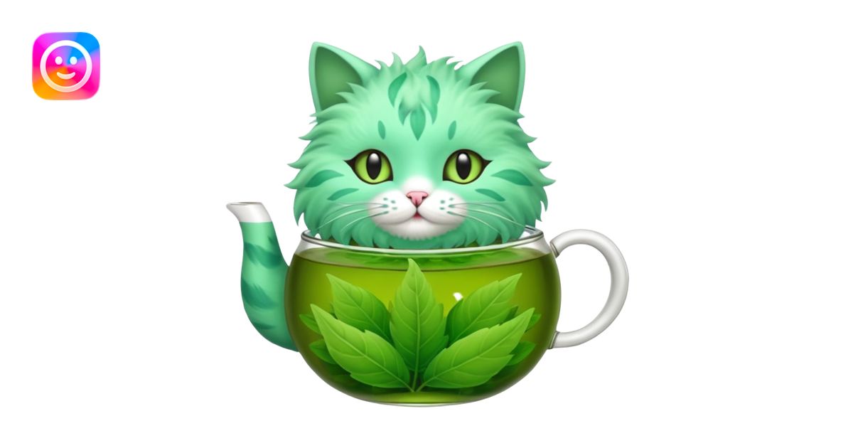 Minty Leaf Juicy Feline Fluffy Tea Sprigatito-Fakémon-creature emoji ...