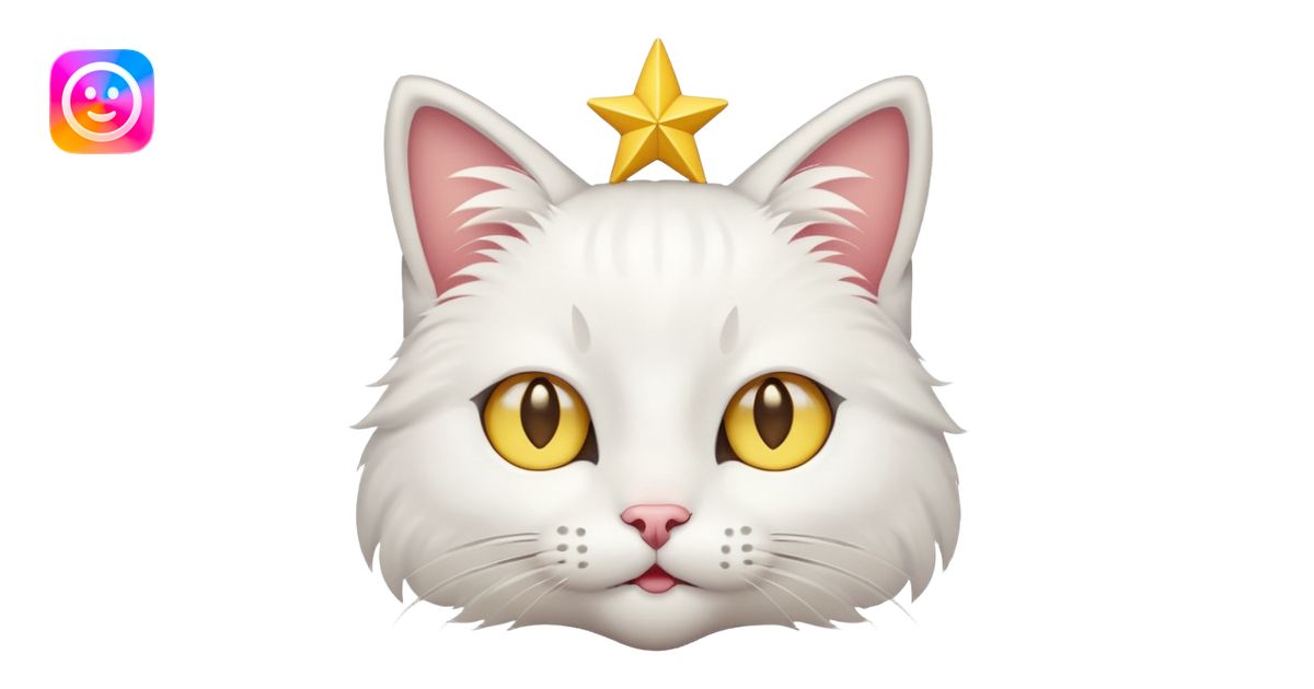 Gato com estrela nos olhos tipo esse😻 com estrela emoji | AI Emoji ...