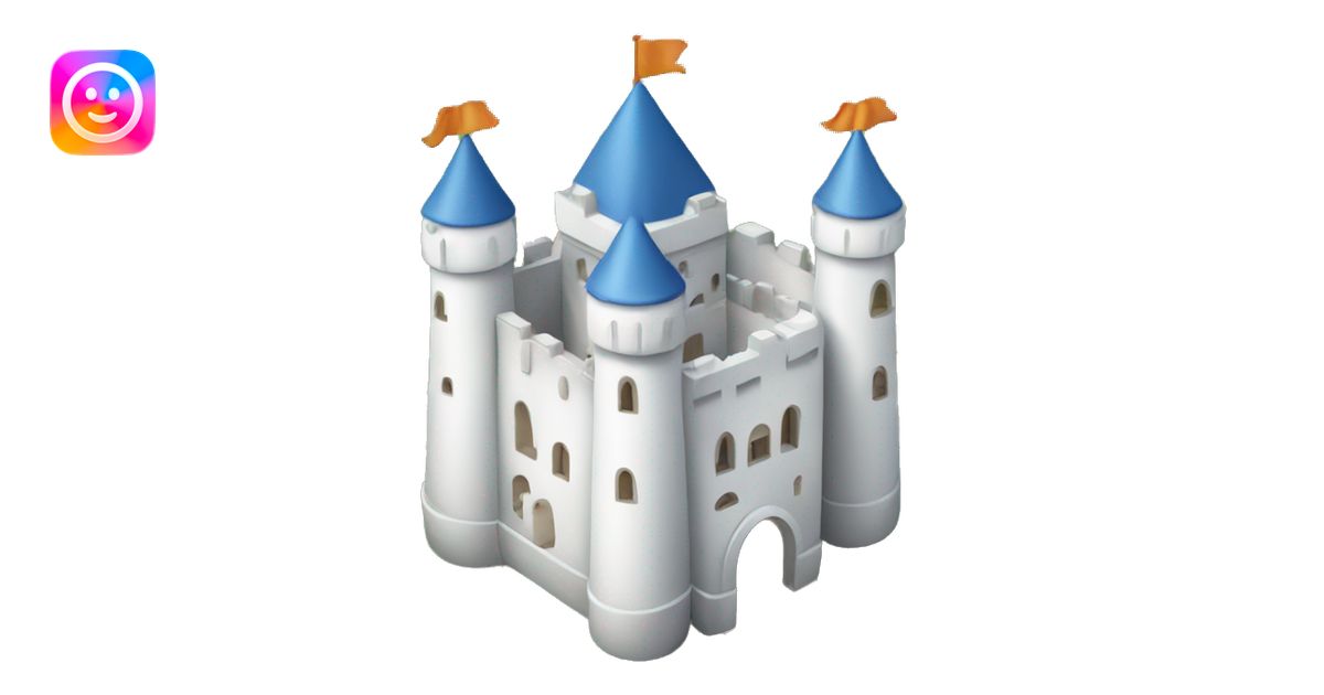 White Castle with big tower in middle emoji | AI Emoji Generator