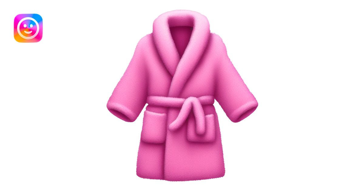 Pink fuzzy robe emoji | AI Emoji Generator