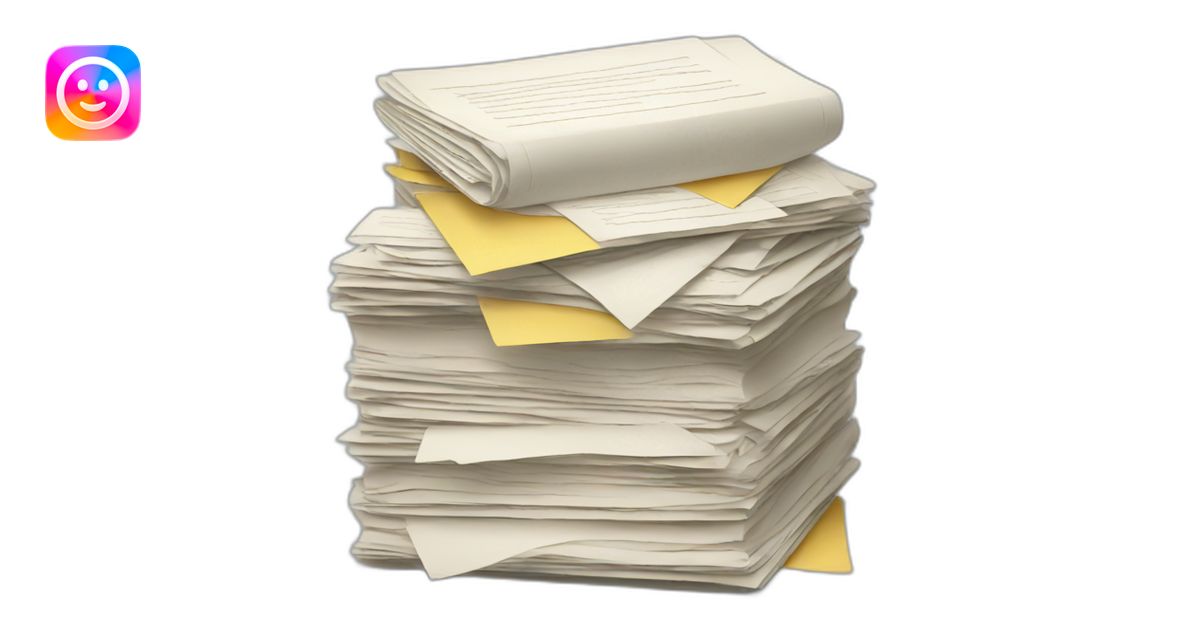 stack of documents emoji | AI Emoji Generator