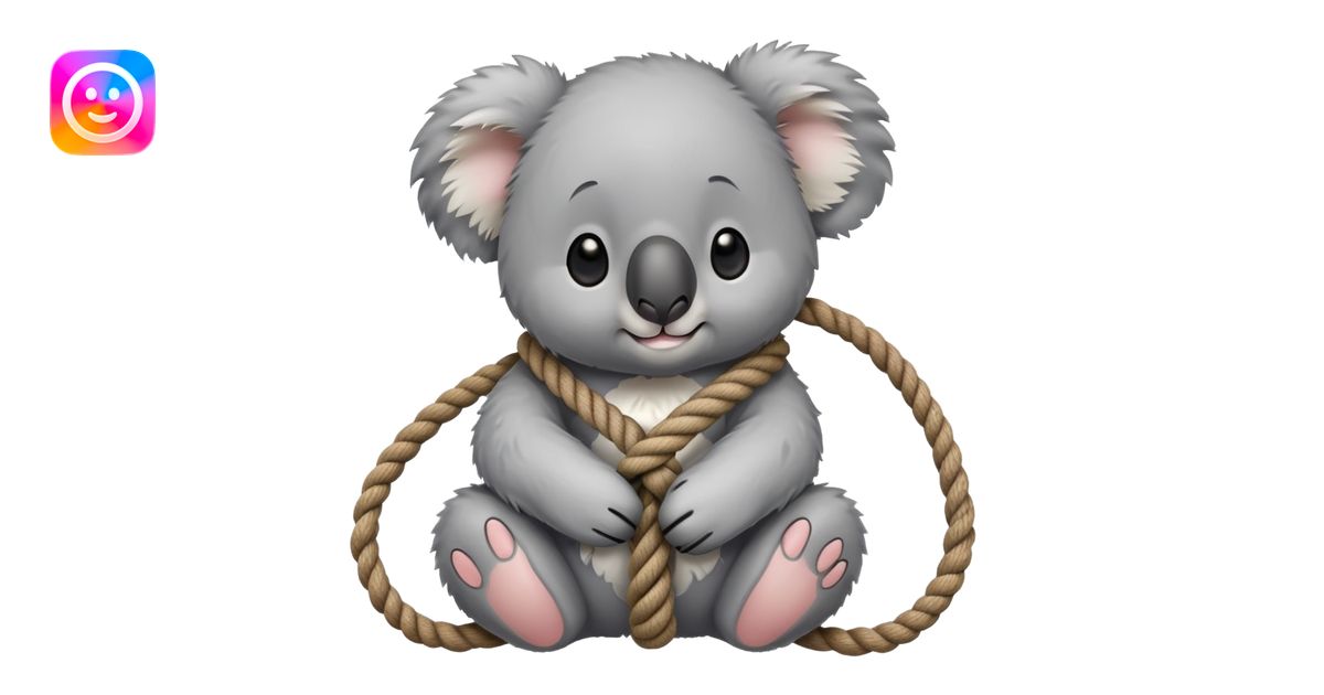 Koala with a rope emoji | AI Emoji Generator