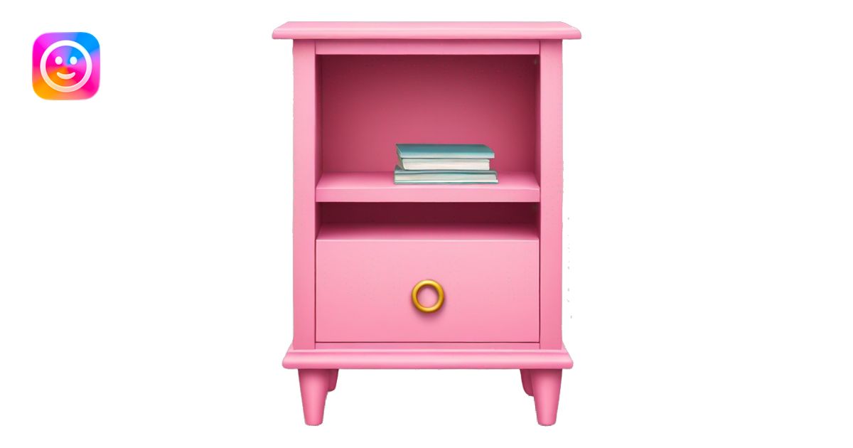 Pink nightstand emoji | AI Emoji Generator