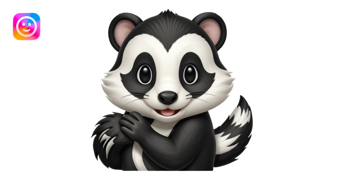 SKUNK HOLDING HIS NOSE emoji | AI Emoji Generator
