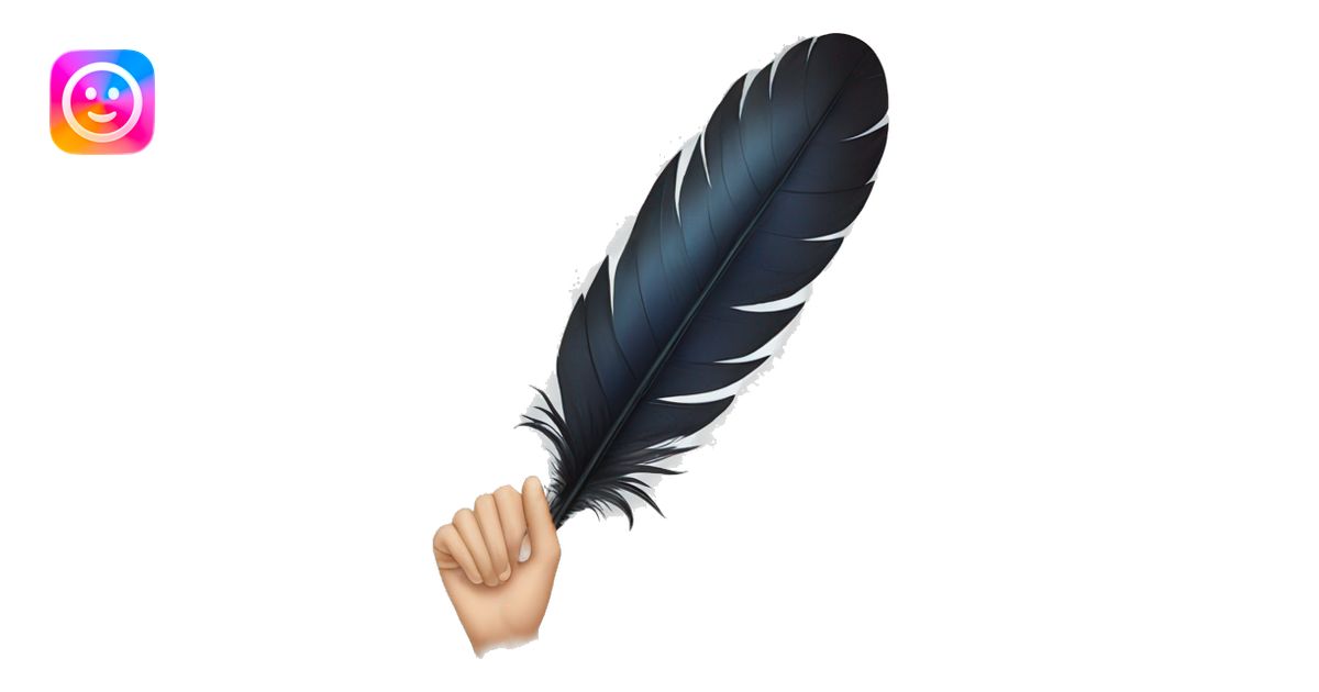 hand holding feather emoji | AI Emoji Generator