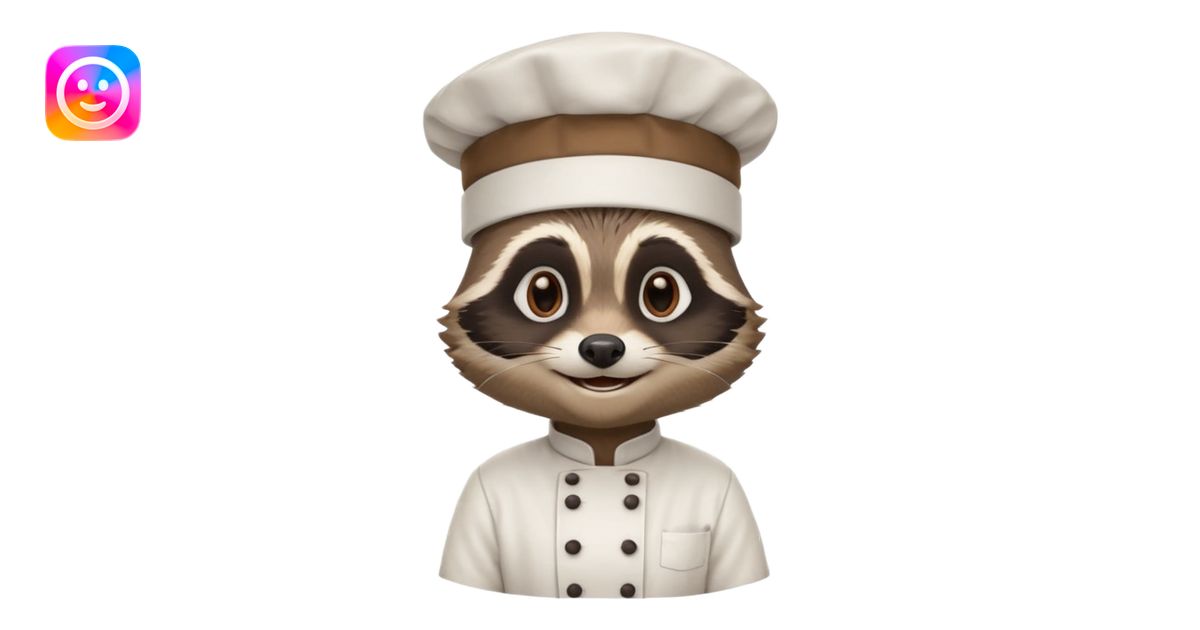 Chef raccoon emoji | AI Emoji Generator