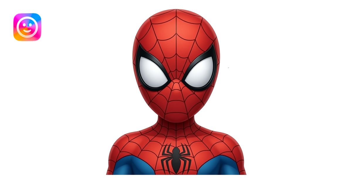 i want you to make a emoji spider-man that make him says i am the hero ...