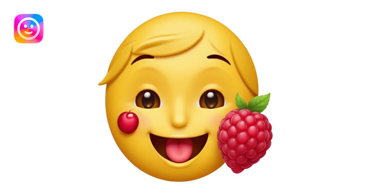 Emoji face winking blowing “raspberry” emoji | AI Emoji Generator