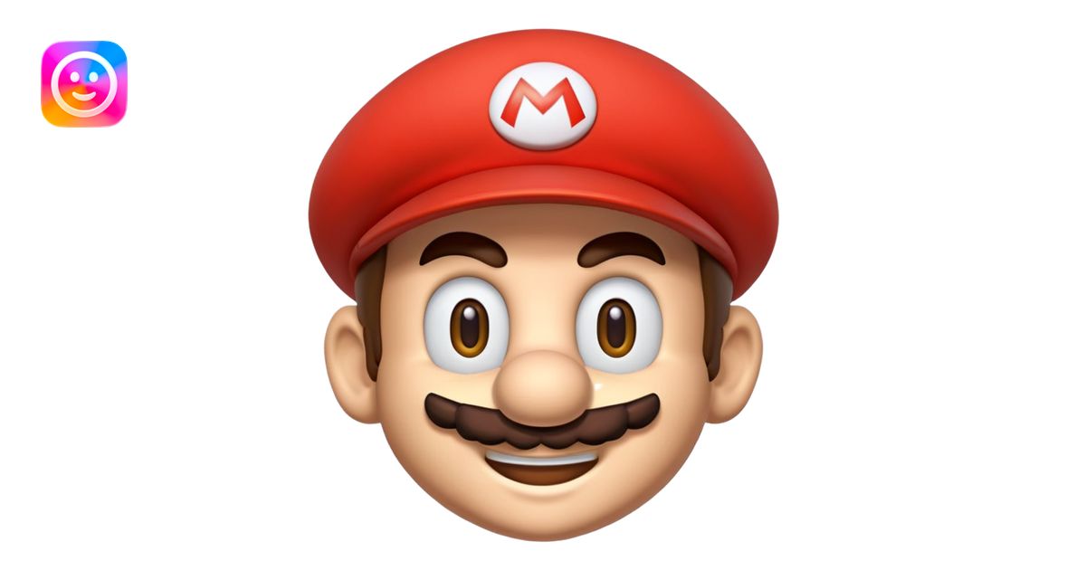 mario from super mario 64's face in discord emoji style emoji | AI ...