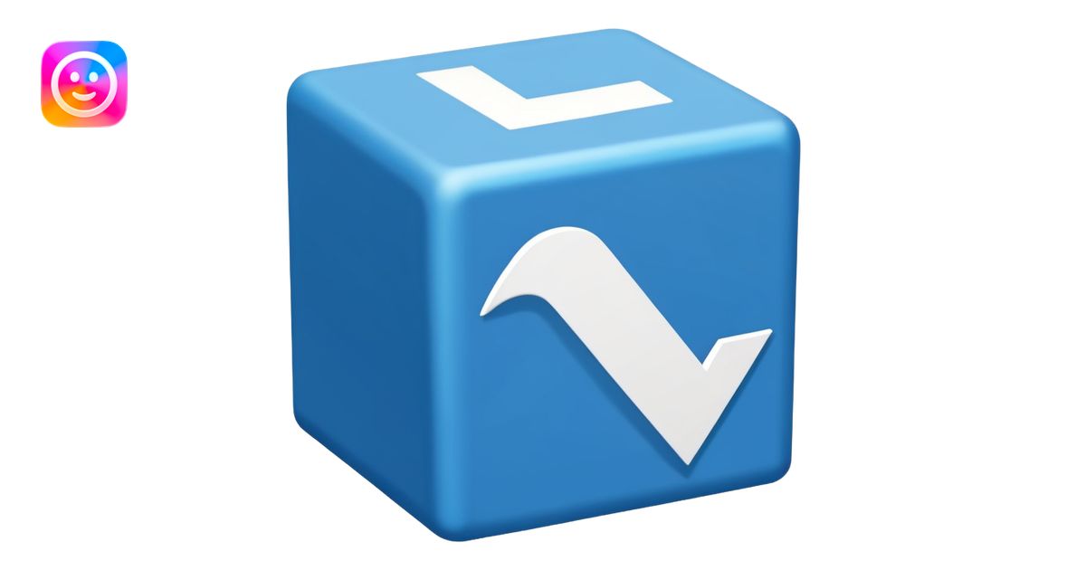 Roblox verified symbol ️ symbol blue colour box shape emoji | AI Emoji ...