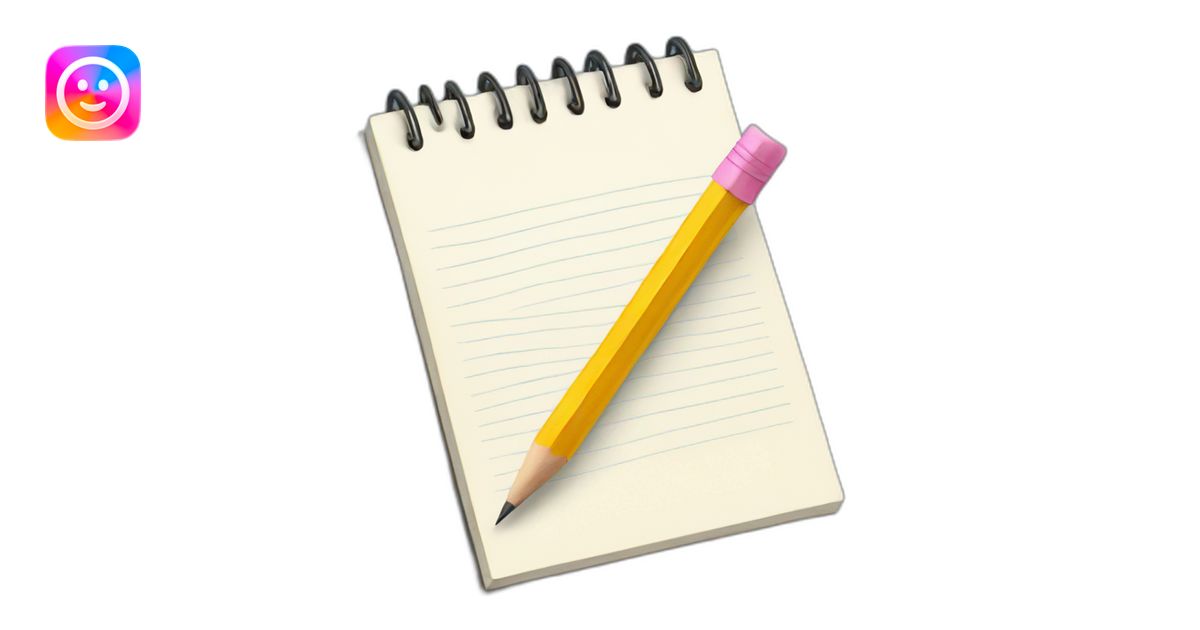 notepad with pencil emoji | AI Emoji Generator