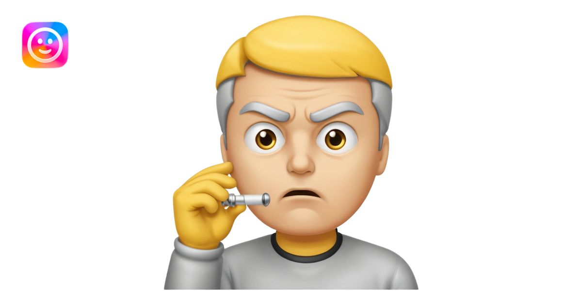 Angry yellow face with furrowed, slanted eyebrows and narrowed, glaring ...