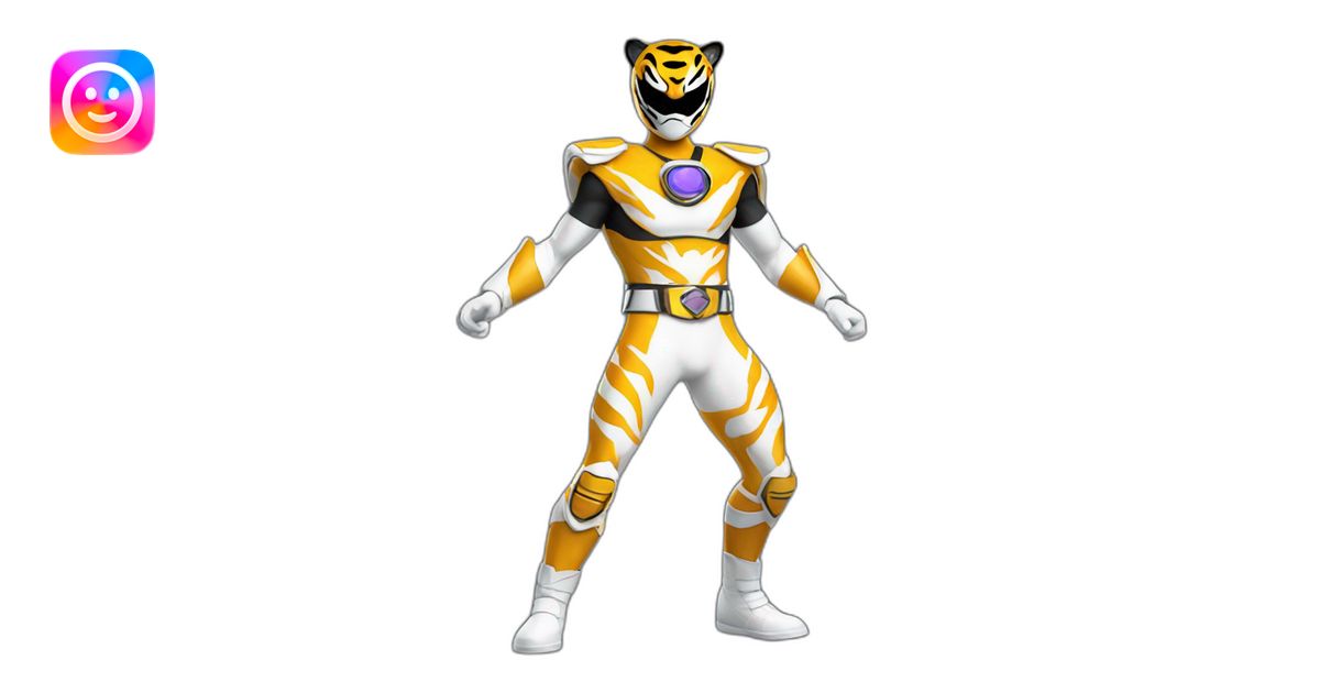 tiger Power ranger full body emoji | AI Emoji Generator