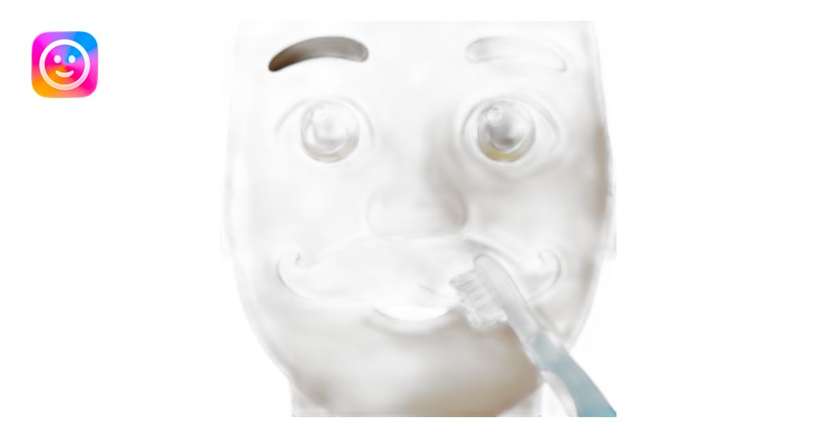 Toothbrush mustache emoji | AI Emoji Generator