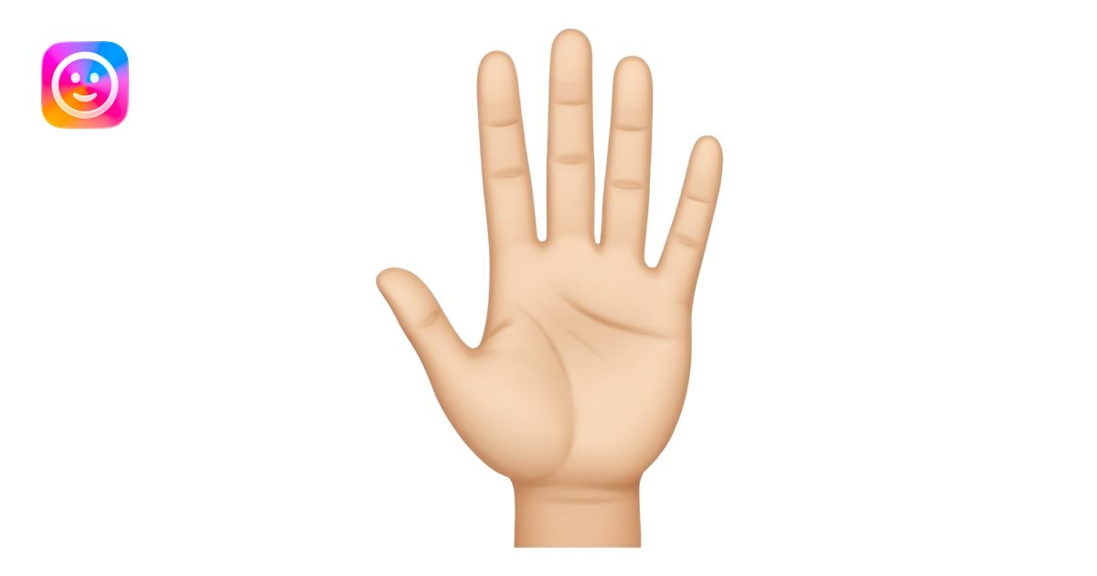 a hand held open with the palm facing upward emoji | AI Emoji Generator
