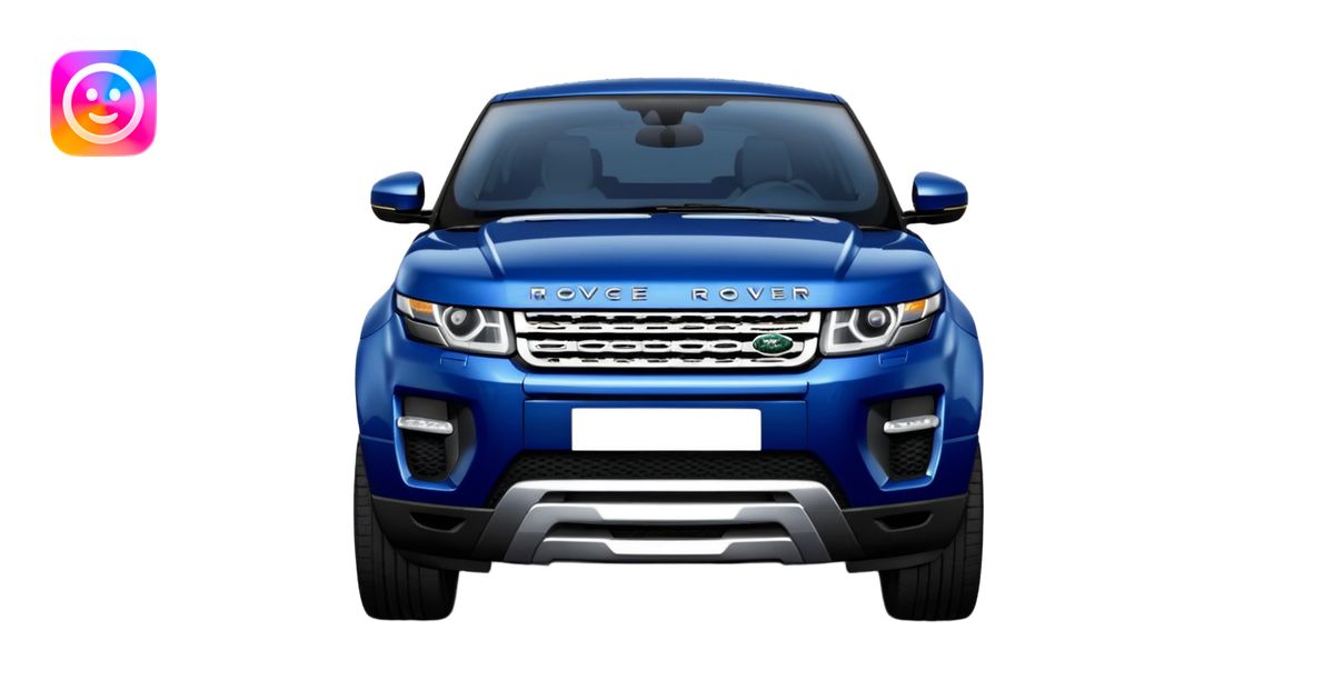 Range Rover Evoque front view dark blue color emoji | AI Emoji Generator
