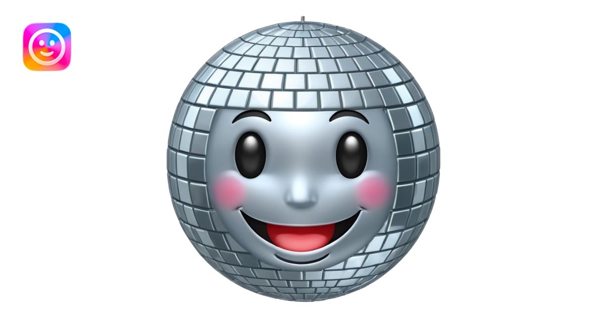 Laughing disco ball emoji | AI Emoji Generator