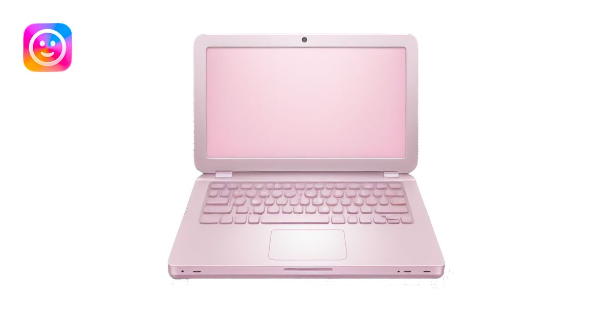 Light pink laptop emoji | AI Emoji Generator